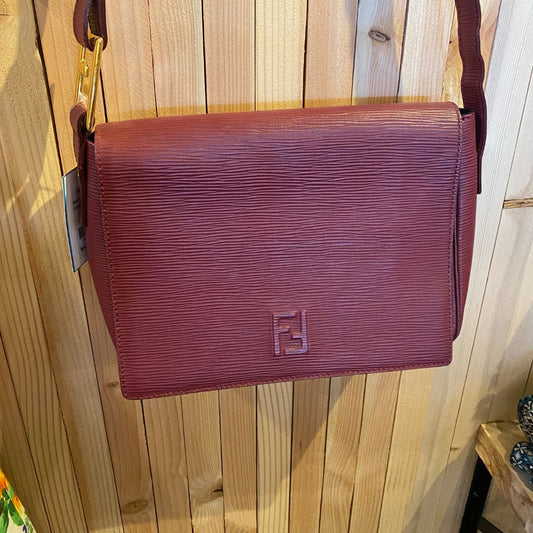 Fendi Vintage Flap Bag Epi, Red