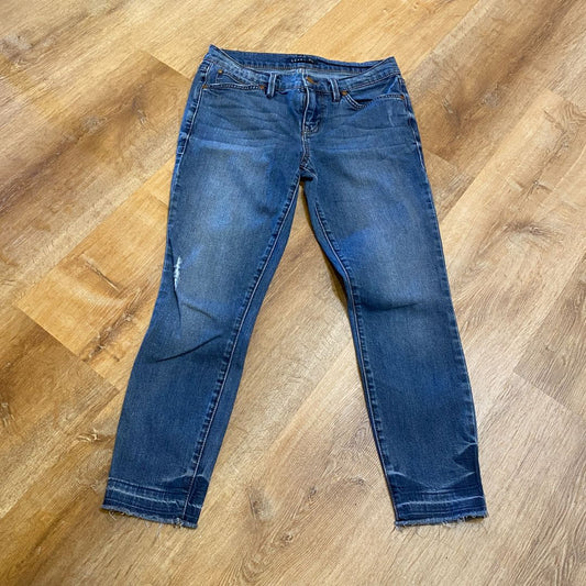 Level 99 Straignt Crop, Med Denim, 27/4